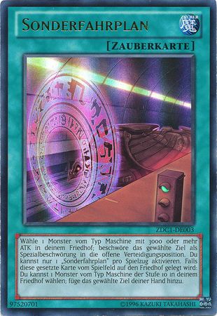 Sonderfahrplan ZDC1 DE003 Ultra Rare German Yugioh Cards Sonderfahrplan ZDC1 DE003 Ultra Rare German Yugioh Cards