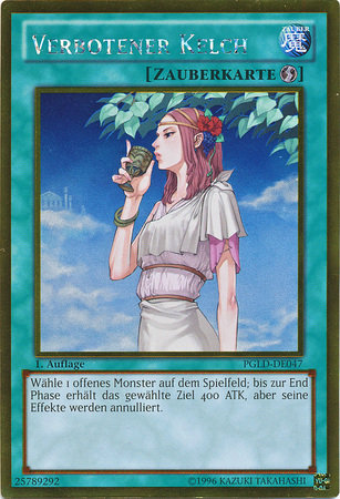 Verbotener Kelch PGLD DE047 Gold Rare 1st Edition German Yugioh Cards Verbotener Kelch PGLD DE047 Gold Rare 1st Edition German Yugioh Cards
