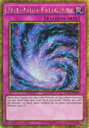 Zeit Raum Fallgrube PGL3 DE039 Gold Secret Rare 1st Edition Zeit Raum Fallgrube PGL3 DE039 Gold Secret Rare 1st Edition