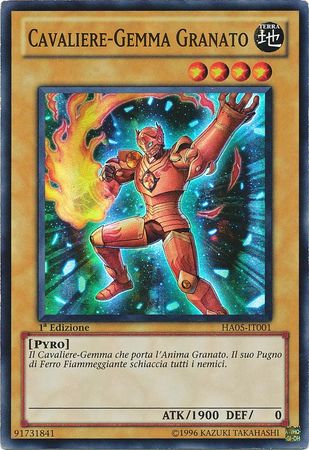 Cavaliere Gemma Granato HA05 IT001 Super Rare 1st Edition Italian Yugioh Cards Cavaliere Gemma Granato HA05 IT001 Super Rare 1st Edition Italian Yugioh Cards