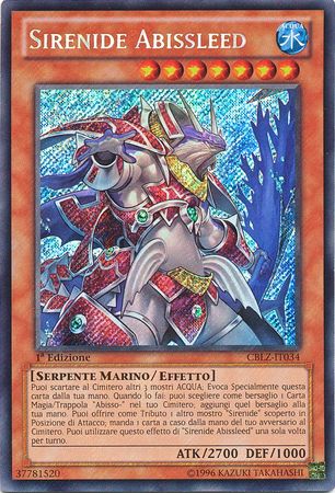Sirenide Abissleed CBLZ IT034 Secret Rare 1st Edition Italian Yugioh Cards Sirenide Abissleed CBLZ IT034 Secret Rare 1st Edition Italian Yugioh Cards