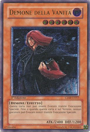 Ultimate Rare Demone della Vanita CDIP IT017 1st Edition Italian Yugioh Cards Ultimate Rare Demone della Vanita CDIP IT017 1st Edition Italian Yugioh Cards