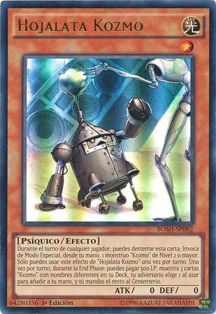Hojalata Kozmo BOSH SP082 Ultra Rare 1st Edition Spanish Yugioh Cards Hojalata Kozmo BOSH SP082 Ultra Rare 1st Edition Spanish Yugioh Cards