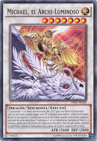 Michael el Archi Luminoso OP01 SP020 Common Spanish Yugioh Cards Michael el Archi Luminoso OP01 SP020 Common Spanish Yugioh Cards