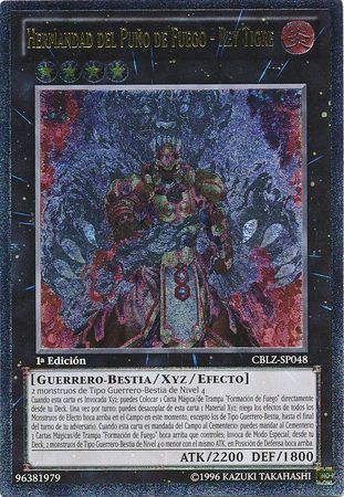 Ultimate Rare Hermandad del Puno de Fuego Rey Tigre CBLZ SP048 1st Edition Spanish Yugioh Cards Ultimate Rare Hermandad del Puno de Fuego Rey Tigre CBLZ SP048 1st Edition Spanish Yugioh Cards