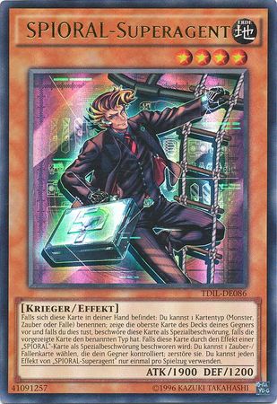 SPIORAL Superagent TDIL DE086 Ultra Rare Unlimited German Yugioh Cards SPIORAL Superagent TDIL DE086 Ultra Rare Unlimited German Yugioh Cards