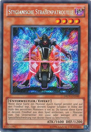 Stygianische StraBenpatrouille DREV DE099 Secret Rare Unlimited German Yugioh Cards Stygianische StraBenpatrouille DREV DE099 Secret Rare Unlimited German Yugioh Cards