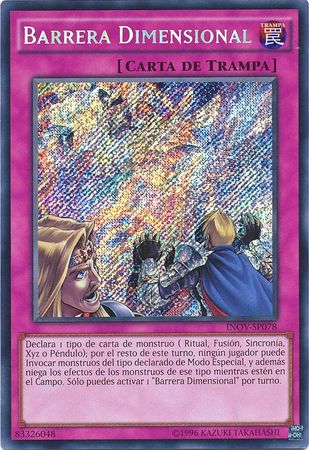 Barrera Dimensional INOV SP078 Secret Rare Unlimited Spanish Yugioh Cards Barrera Dimensional INOV SP078 Secret Rare Unlimited Spanish Yugioh Cards