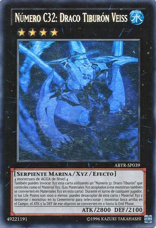 Numero C32 Draco Tiburon Veiss ABYR SP039 Ghost Rare Unlimited Spanish Yugioh Cards Numero C32 Draco Tiburon Veiss ABYR SP039 Ghost Rare Unlimited Spanish Yugioh Cards