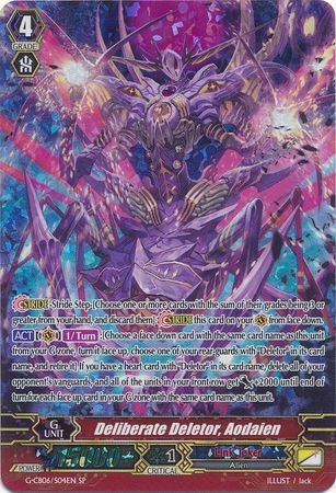 Deliberate Deletor Aodaien G CB06 S04EN Special Parallel SP G Clan Booster 6 Rondeau of Chaos and Salvation Singles Deliberate Deletor Aodaien G CB06 S04EN Special Parallel SP G Clan Booster 6 Rondeau of Chaos and Salvation Singles