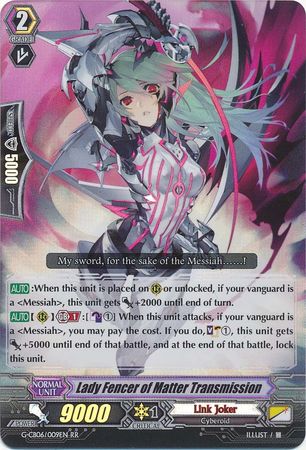 Lady Fencer of Matter Transmission G CB06 009EN Double Rare RR G Clan Booster 6 Rondeau of Chaos and Salvation Singles Lady Fencer of Matter Transmission G CB06 009EN Double Rare RR G Clan Booster 6 Rondeau of Chaos and Salvation Singles