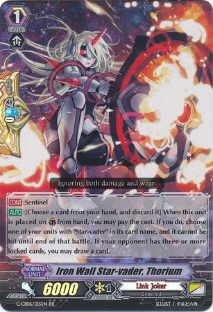 Iron Wall Star vader Thorium G CB06 015EN Double Rare RR Iron Wall Star vader Thorium G CB06 015EN Double Rare RR