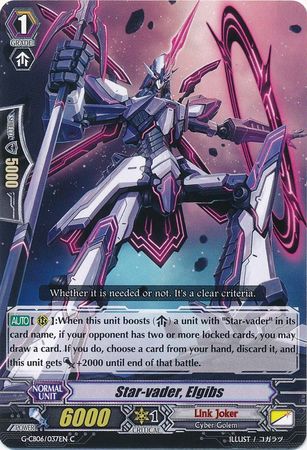 Star vader Elgibs G CB06 037EN Common C G Clan Booster 6 Rondeau of Chaos and Salvation Singles Star vader Elgibs G CB06 037EN Common C G Clan Booster 6 Rondeau of Chaos and Salvation Singles