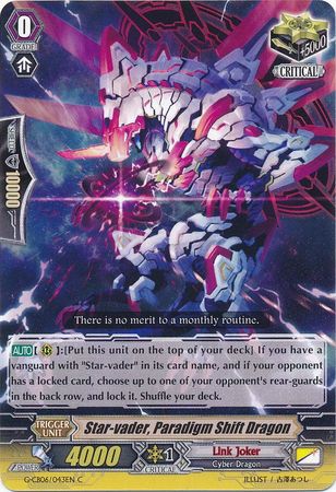 Star vader Paradigm Shift Dragon G CB06 043EN Common C G Clan Booster 6 Rondeau of Chaos and Salvation Singles Star vader Paradigm Shift Dragon G CB06 043EN Common C G Clan Booster 6 Rondeau of Chaos and Salvation Singles