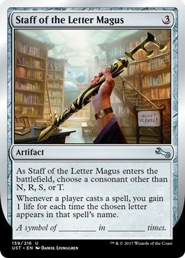 Staff of the Letter Magus 159 216 Unstable Singles Staff of the Letter Magus 159 216 Unstable Singles