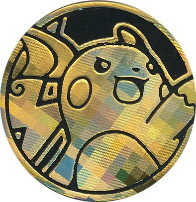 Pokemon Raichu Collectible Coin Gold Pixel Holofoil Pokemon Coins Pins Badges Pokemon