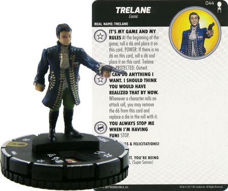 Heroclix Star Trek Away Team set Trelane #044 Super Rare figure w/card! 