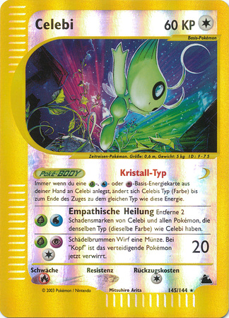 Celebi German 60KP 145 144 Reverse Holo Rare Skyridge Celebi German 60KP 145 144 Reverse Holo Rare Skyridge