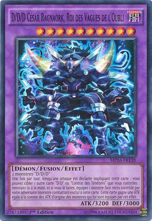 D D D Cesar Ragnaork Roi des Vagues de L Oubli MP16 FR138 1st Edition Super Rare French Yugioh Cards D D D Cesar Ragnaork Roi des Vagues de L Oubli MP16 FR138 1st Edition Super Rare French Yugioh Cards