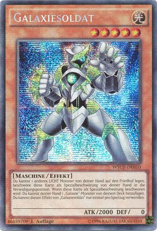 Galaxiesoldat WSUP DE010 Prismatic Secret Rare 1st Edition German Yugioh Cards Galaxiesoldat WSUP DE010 Prismatic Secret Rare 1st Edition German Yugioh Cards