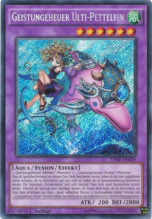Geistungeheuer Ulti Pettelfin THSF DE029 Secret Rare 1st Edition German Yugioh Cards Geistungeheuer Ulti Pettelfin THSF DE029 Secret Rare 1st Edition German Yugioh Cards