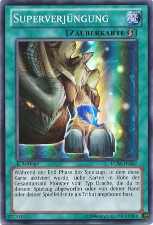 Superverjungung LCJW DE287 Super Rare 1st Edition German Yugioh Cards Superverjungung LCJW DE287 Super Rare 1st Edition German Yugioh Cards