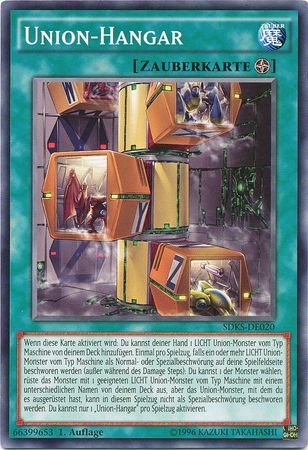 Union Hangar SDKS DE020 Common 1st Edition German German Yugioh Cards Union Hangar SDKS DE020 Common 1st Edition German German Yugioh Cards