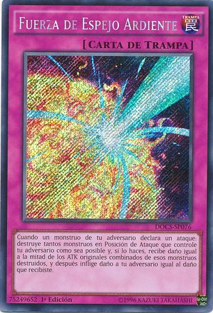 Fuerza de Espejo Ardiente DOCS SP076 Secret Rare 1st Edition Spanish Yugioh Cards Fuerza de Espejo Ardiente DOCS SP076 Secret Rare 1st Edition Spanish Yugioh Cards
