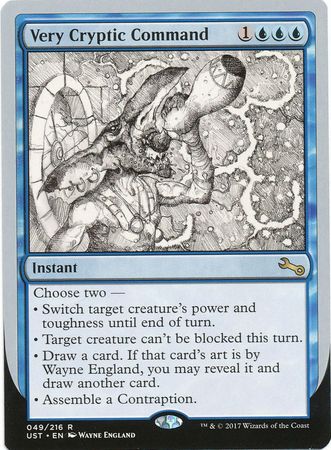 Very Cryptic Command A Monochrome Alternate Art Unstable Singles Very Cryptic Command A Monochrome Alternate Art Unstable Singles