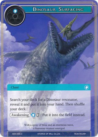 Dinosaur Surfacing ADK 065 Common Force of Will Advent of the Demon King Singles Dinosaur Surfacing ADK 065 Common Force of Will Advent of the Demon King Singles