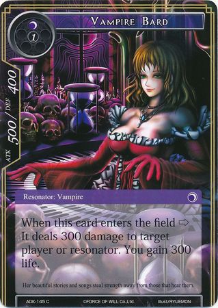 Vampire Bard ADK 145 Common Force of Will Advent of the Demon King Singles Vampire Bard ADK 145 Common Force of Will Advent of the Demon King Singles