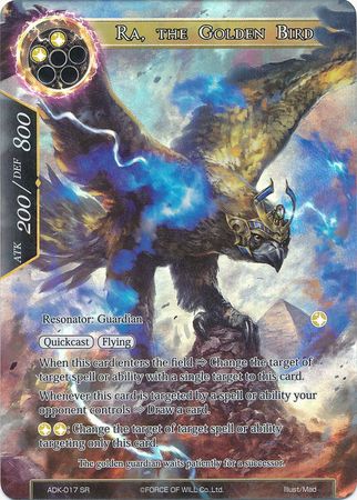 Ra the Golden Bird ADK 017 Super Rare Full Art Force of Will Advent of the Demon King Singles Ra the Golden Bird ADK 017 Super Rare Full Art Force of Will Advent of the Demon King Singles