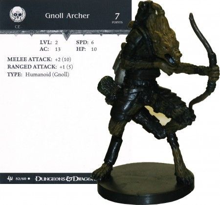 Deathknell - SEALED with CARD!! D&D Miniature FLIND CAPTAIN  #51  GNOLL! 