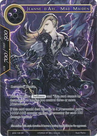 Jeanne d Arc Mad Maiden ADK 135 Super Rare Full Art Force of Will Advent of the Demon King Singles Jeanne d Arc Mad Maiden ADK 135 Super Rare Full Art Force of Will Advent of the Demon King Singles
