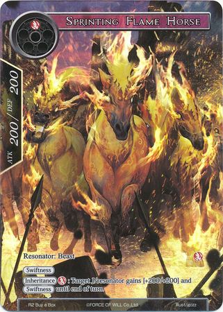 Sprinting Flame Horse R2 Buy a Box Full Art Promo Force of Will Promos Sprinting Flame Horse R2 Buy a Box Full Art Promo Force of Will Promos