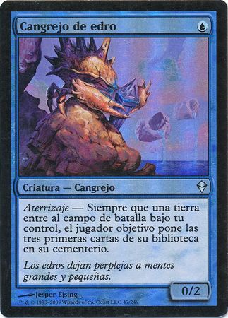 Cangrejo de edro Hedron Crab Zendikar Foil Spanish Cangrejo de edro Hedron Crab Zendikar Foil Spanish
