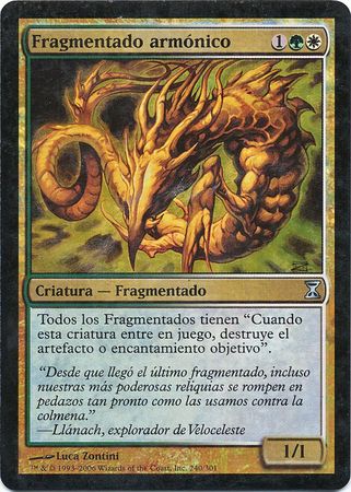 Fragmentado armonico Harmonic Sliver Time Spiral Foil Spanish Time Spiral Spanish Singles Fragmentado armonico Harmonic Sliver Time Spiral Foil Spanish Time Spiral Spanish Singles