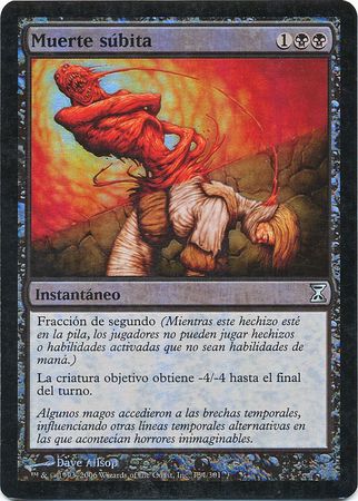Muerte subita Sudden Death Time Spiral Foil Spanish Time Spiral Spanish Singles Muerte subita Sudden Death Time Spiral Foil Spanish Time Spiral Spanish Singles