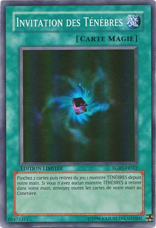 Invitation des Tenebres RGBT FRSE2 Super Rare Limited Edition French Yugioh Cards Invitation des Tenebres RGBT FRSE2 Super Rare Limited Edition French Yugioh Cards