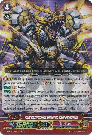 New Destruction Emperor Gaia Devastate G BT13 009EN Triple Rare RRR New Destruction Emperor Gaia Devastate G BT13 009EN Triple Rare RRR