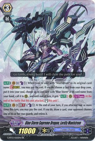 Blue Storm Supreme Dragon Lordly Maelstrom G BT13 025EN Double Rare RR G Booster Set 13 Ultimate Stride Singles Blue Storm Supreme Dragon Lordly Maelstrom G BT13 025EN Double Rare RR G Booster Set 13 Ultimate Stride Singles