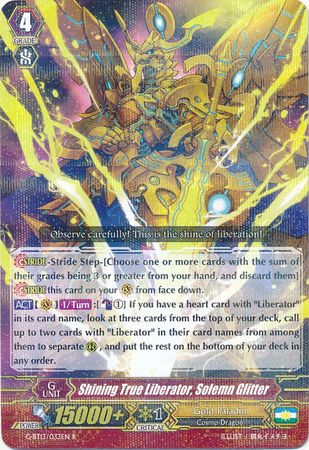 Shining True Liberator Solemn Glitter G BT13 033EN Rare R G Booster Set 13 Ultimate Stride Singles Shining True Liberator Solemn Glitter G BT13 033EN Rare R G Booster Set 13 Ultimate Stride Singles