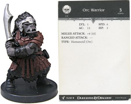 D&D Miniatures Dungeons & Dragons 36 Orc Terrorblade 32 Dangerous Delves