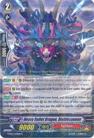 Heavy Bullet Dragon Diablocannon G BT13 039EN Rare R Heavy Bullet Dragon Diablocannon G BT13 039EN Rare R