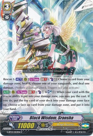 Black Wisdom Sraosha G BT13 053EN Common C G Booster Set 13 Ultimate Stride Singles Black Wisdom Sraosha G BT13 053EN Common C G Booster Set 13 Ultimate Stride Singles