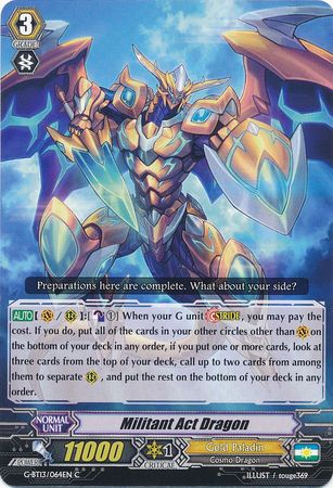 Militant Act Dragon G BT13 064EN Common C G Booster Set 13 Ultimate Stride Singles Militant Act Dragon G BT13 064EN Common C G Booster Set 13 Ultimate Stride Singles