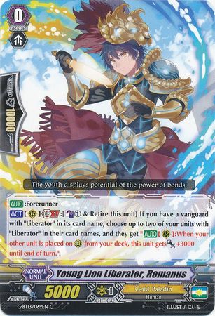 Young Lion Liberator Romanus G BT13 069EN Common C G Booster Set 13 Ultimate Stride Singles Young Lion Liberator Romanus G BT13 069EN Common C G Booster Set 13 Ultimate Stride Singles
