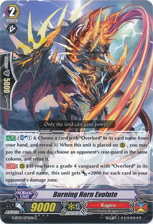 Burning Horn Evolute G BT13 072EN Common C G Booster Set 13 Ultimate Stride Singles Burning Horn Evolute G BT13 072EN Common C G Booster Set 13 Ultimate Stride Singles