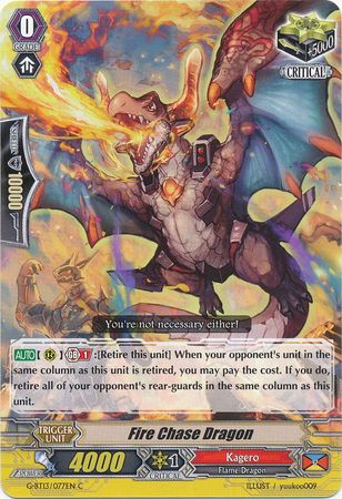 Fire Chase Dragon G BT13 077EN Common C Fire Chase Dragon G BT13 077EN Common C