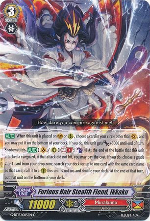 Furious Hair Stealth Fiend Ikkaku G BT13 085EN Common C Furious Hair Stealth Fiend Ikkaku G BT13 085EN Common C